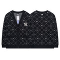 MLB New York Yankees NY Logo Diamond Monogram Embroidered Knit Cardigan – Unisex Fall Winter