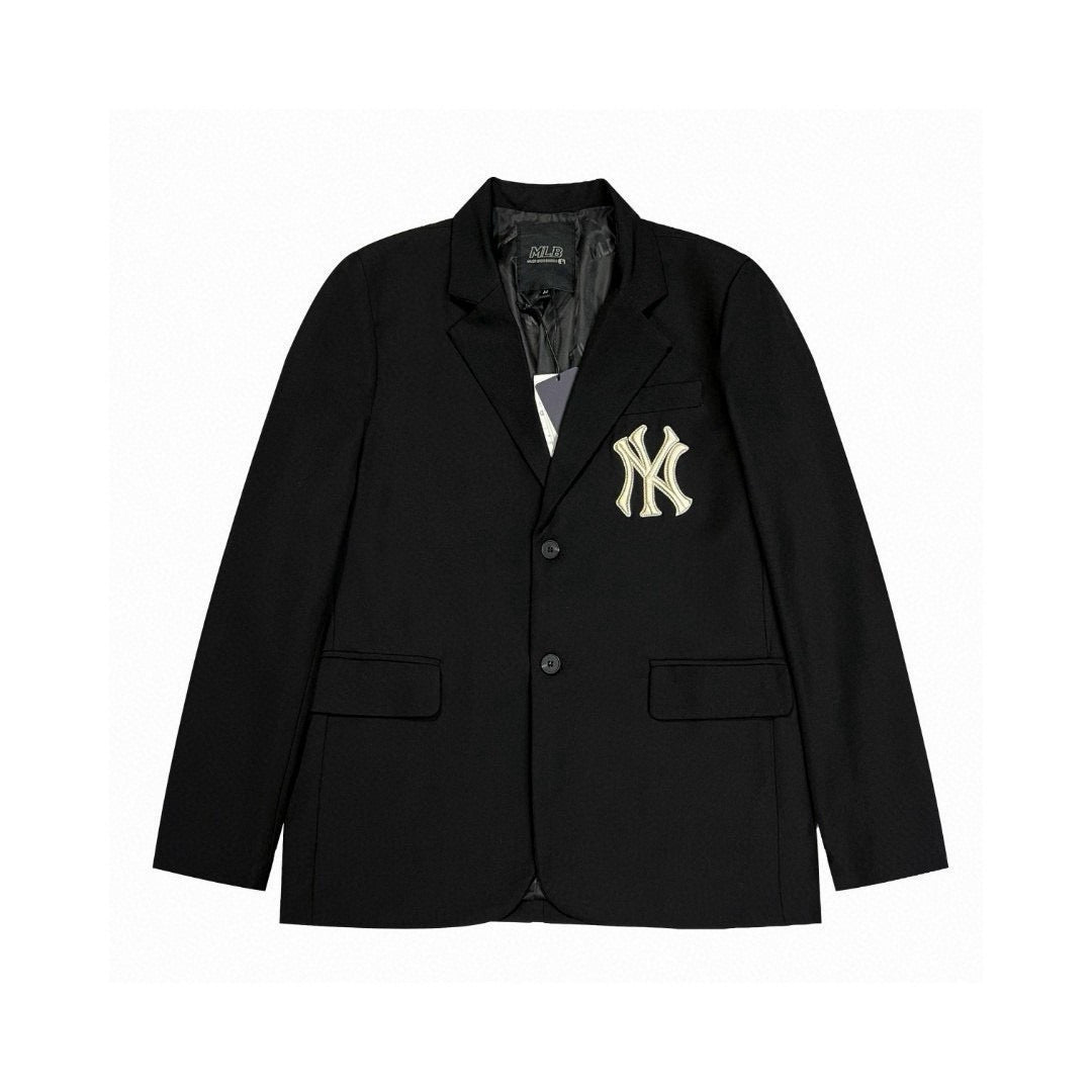 MLB New York Yankees NY Logo Embroidered Blazer – Unisex Tailored Fit Suit Jacket