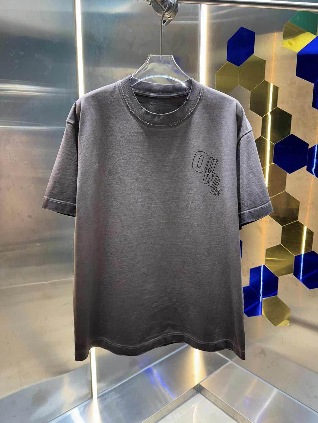 Off-White Washed Heavyweight Arrow Cross Graphic Crewneck T-Shirt