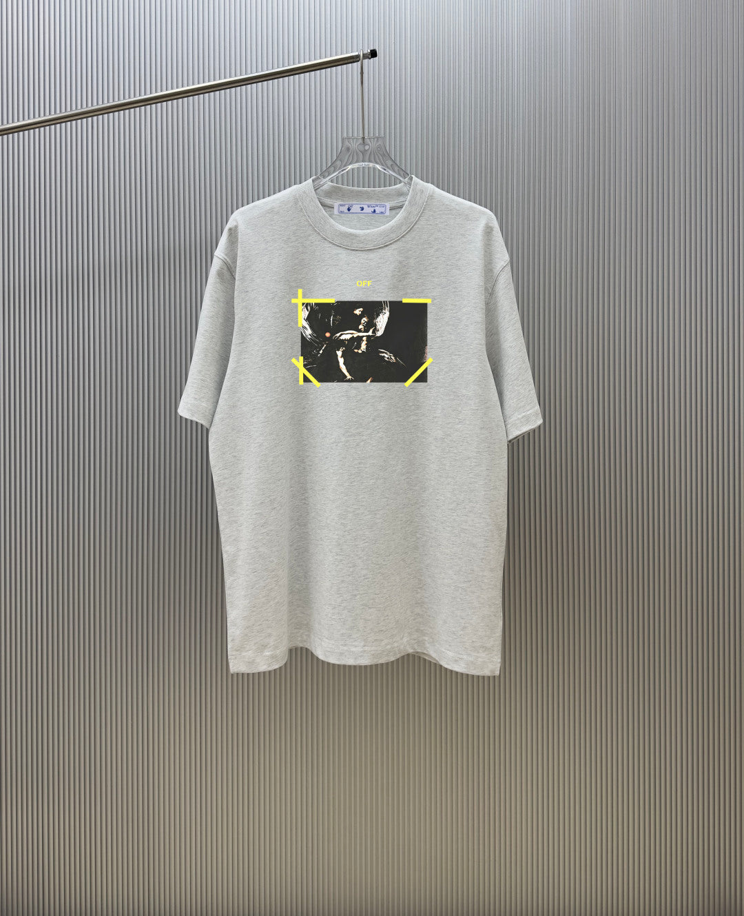 Off-White Arrow Cat Graphic Print Heavyweight Crewneck T-Shirt – White