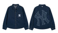 MLB New York Yankees NY Logo Gradient Monogram Oversized Denim Jacket – Unisex Fall 2026