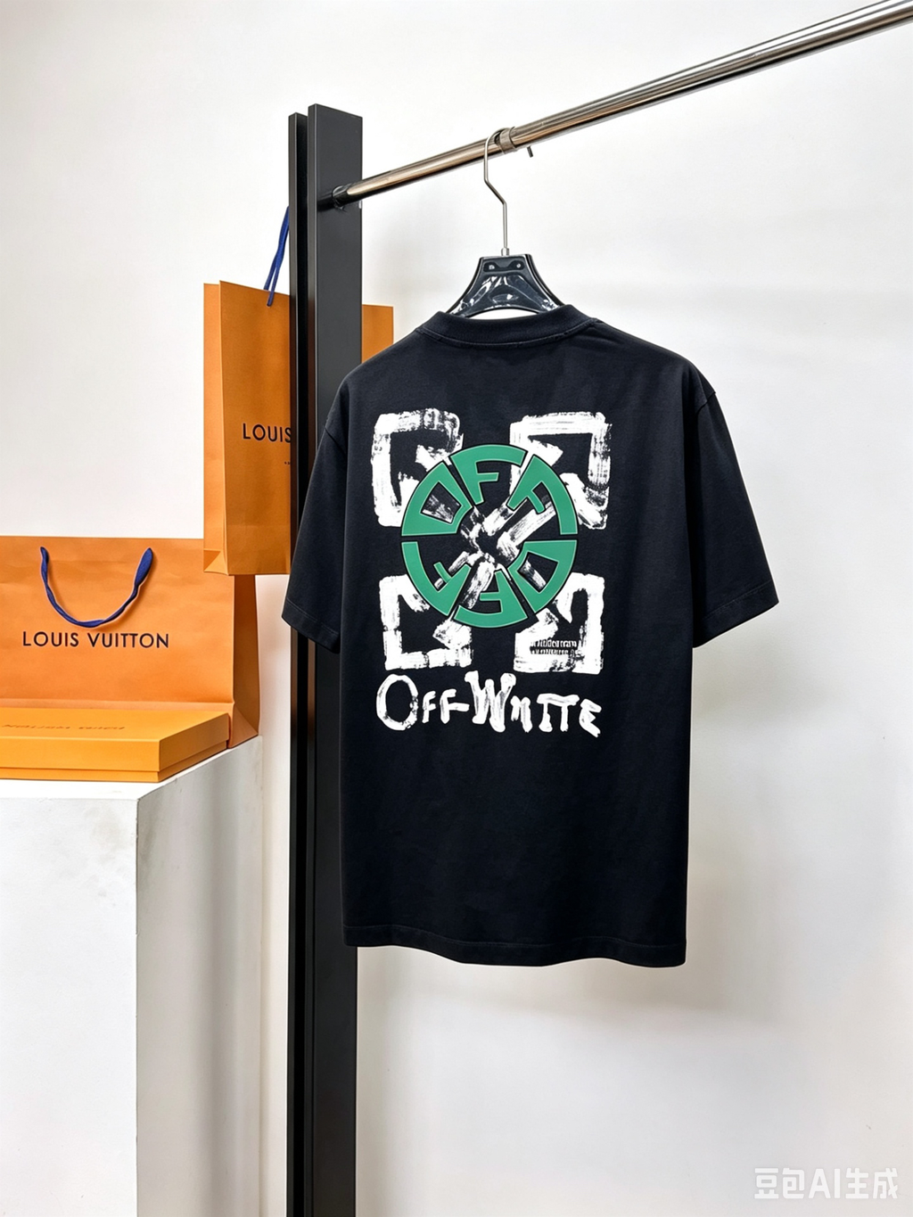 Off-White Floral Botanical Graphic Print Crewneck T-Shirt SS26