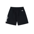 Unisex Monogram Logo Sweat Shorts, Side Large Print Elastic Drawstring Casual Shorts with Pockets, Streetwear Summer Shorts for Men Women`