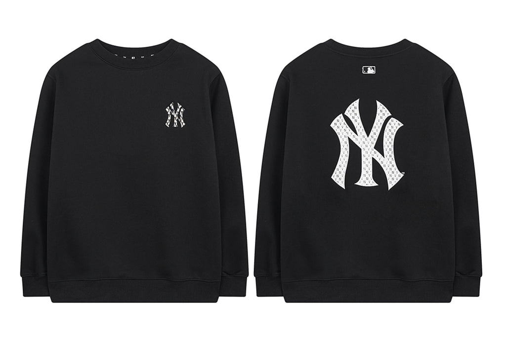 MLB New York Yankees NY Logo Embroidered Crewneck Fleece Sweatshirt