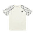 MLB Unisex Couple Casual T-Shirt – Diamond Monogram Vintage Round Neck Pure Cotton Short Sleeve