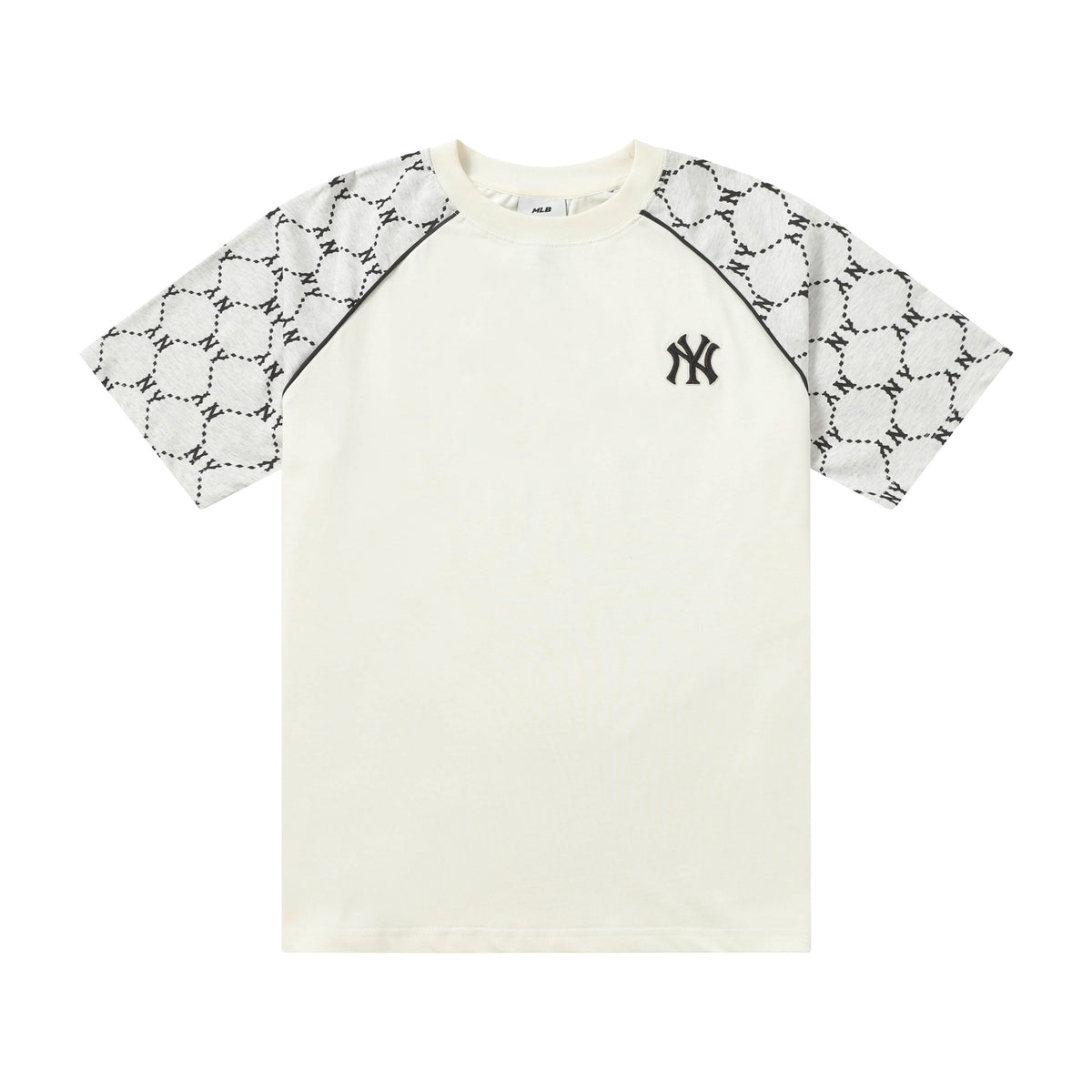 MLB Unisex Couple Casual T-Shirt – Diamond Monogram Vintage Round Neck Pure Cotton Short Sleeve