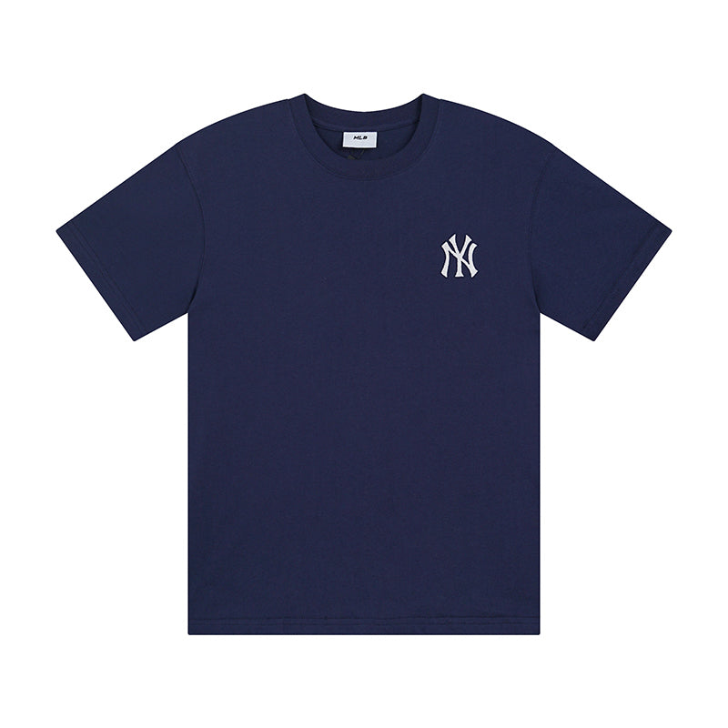 MLB Korea Unisex Monogram Fill Big Logo Crew Neck Short‑Sleeve T‑Shirt`