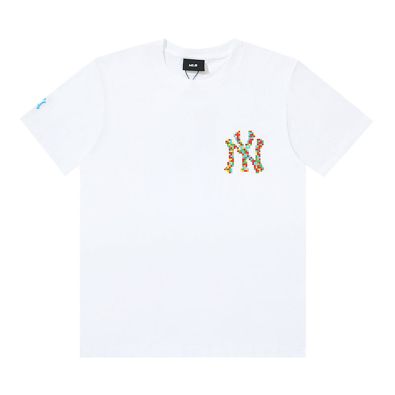 NY&MLB Embroidered Marque Print Pure Cotton T-Shirt