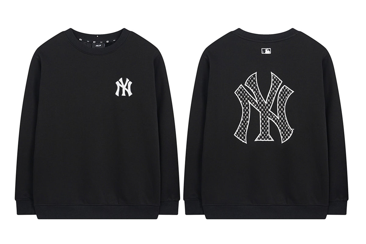 MLB New York Yankees NY Logo Embroidered Crewneck Fleece Sweatshirt – Multi-Color Collection