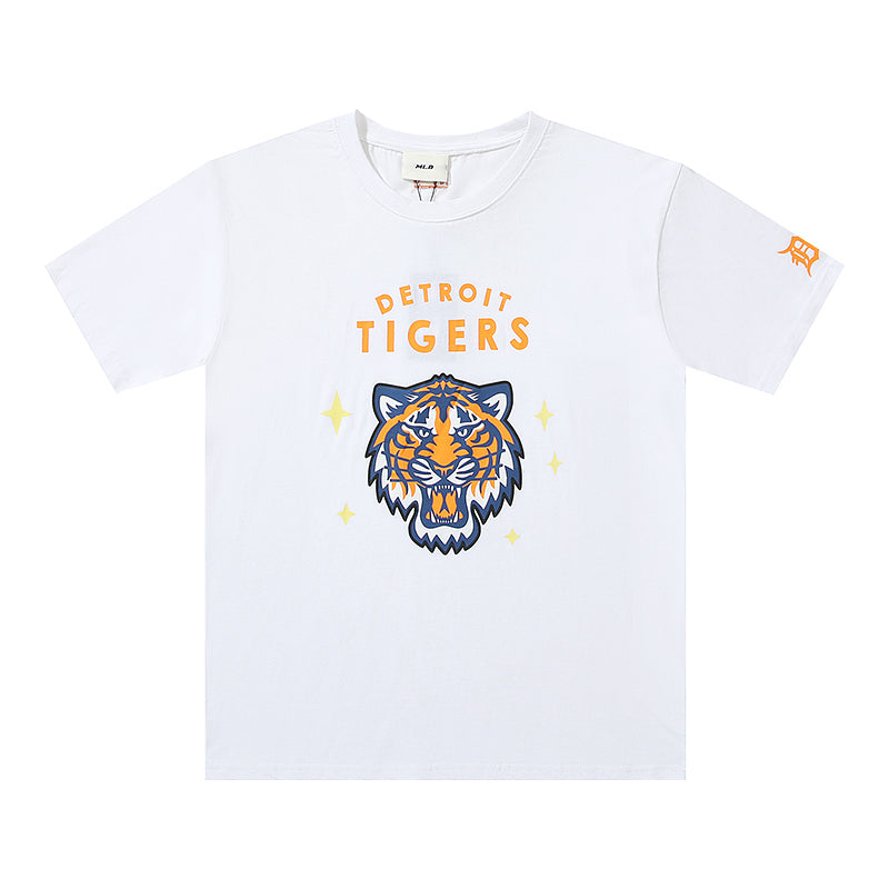 MLB Detroit Tigers Mascot Embroidered Graphic Pure Cotton T-Shirt