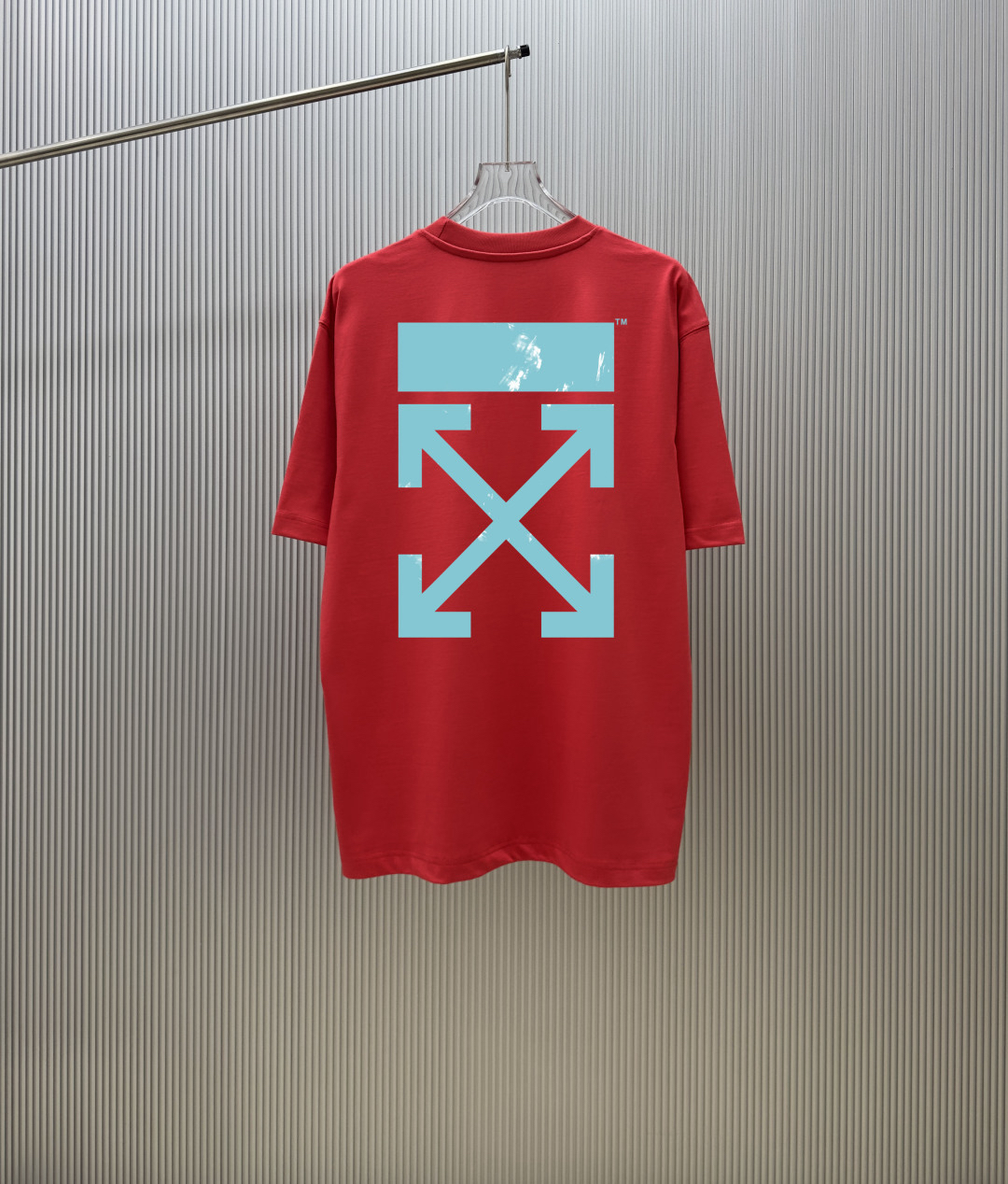 Off-White Diagonal Arrow Embroidered Heavyweight Crewneck T-Shirt