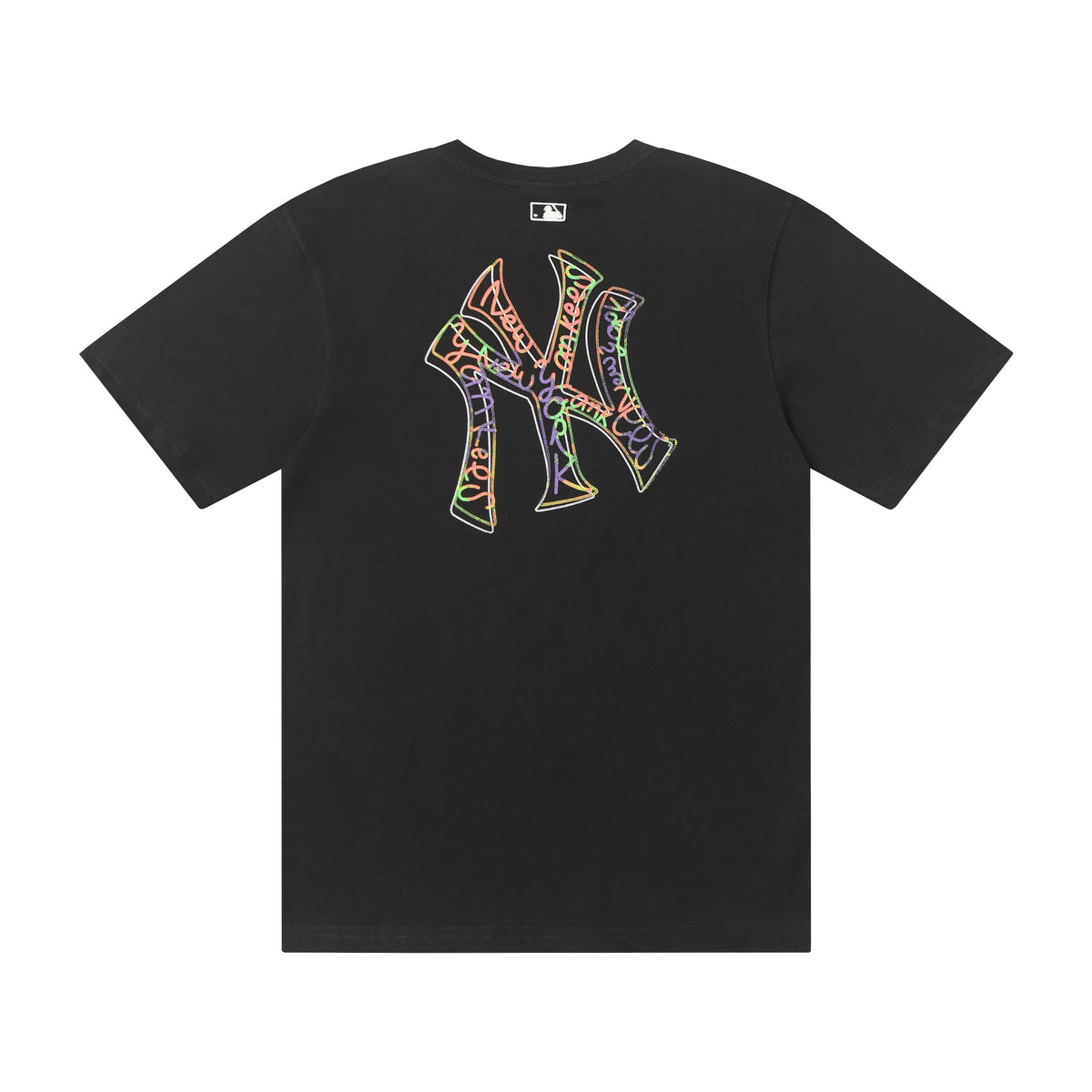 MLB Korea Graffiti Art Team Logo Crew Neck Short‑Sleeve T‑Shirt`