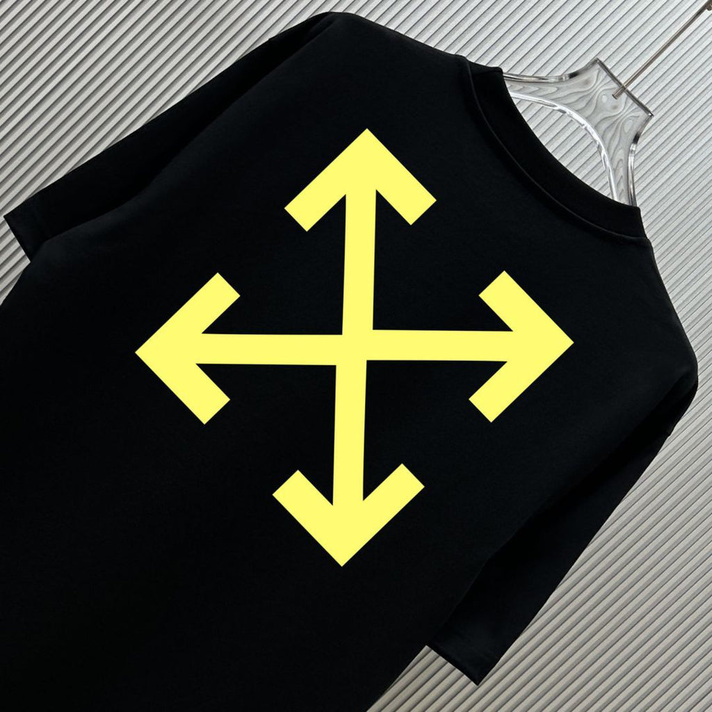 Off-White Arrow Cat Graphic Print Heavyweight Crewneck T-Shirt