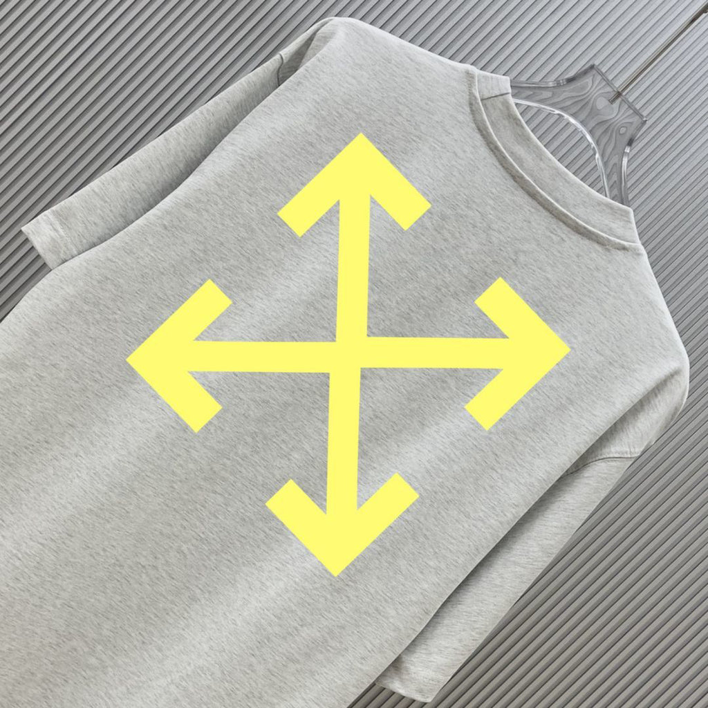 Off-White Arrow Cat Graphic Print Heavyweight Crewneck T-Shirt – White