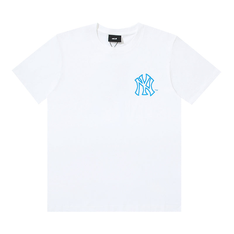 MLB Graffiti Art Print Embroidered Pure Cotton T-Shirt – Unisex Relaxed Fit Crew Neck Short Sleeve