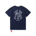 New Era x MLB SS25 New York Yankees Oversized Puff Print Logo T-Shirt – Breathable Relaxed Fit Crew Neck