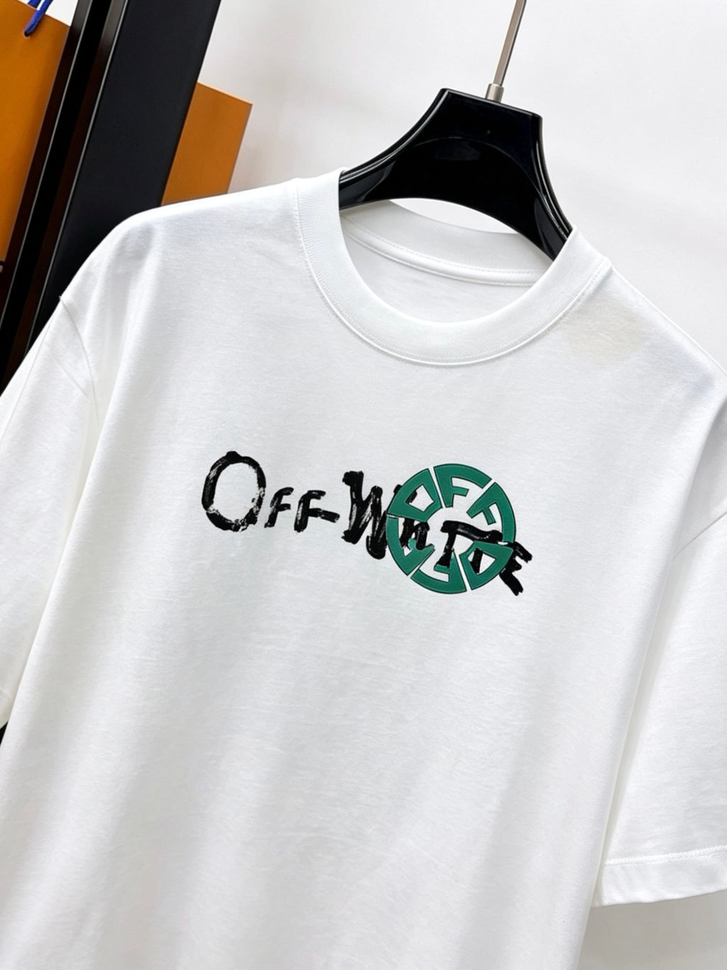 Off-White Floral Botanical Graphic Print Crewneck T-Shirt SS26