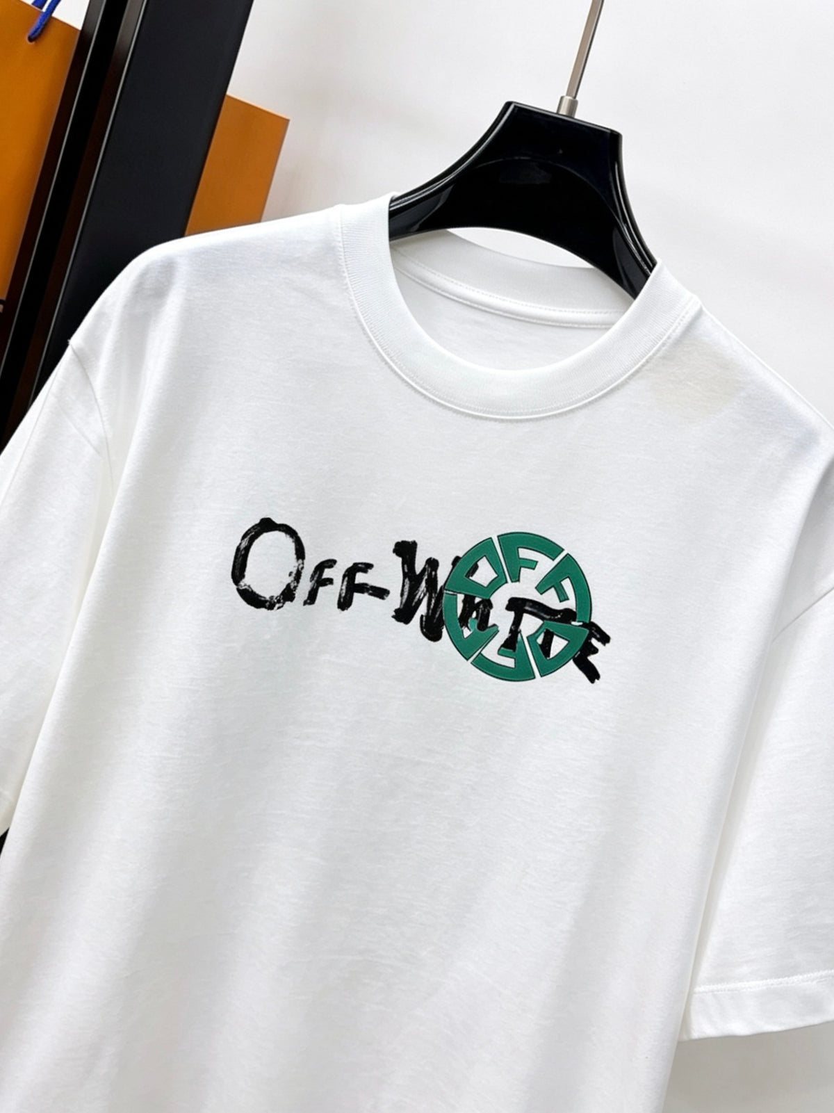 Off-White Floral Botanical Graphic Print Crewneck T-Shirt SS26
