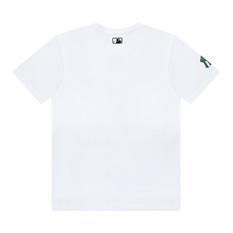 MLB NY&MLB New York Yankees Script Lettering Embroidered Print Pure Cotton T-Shirt