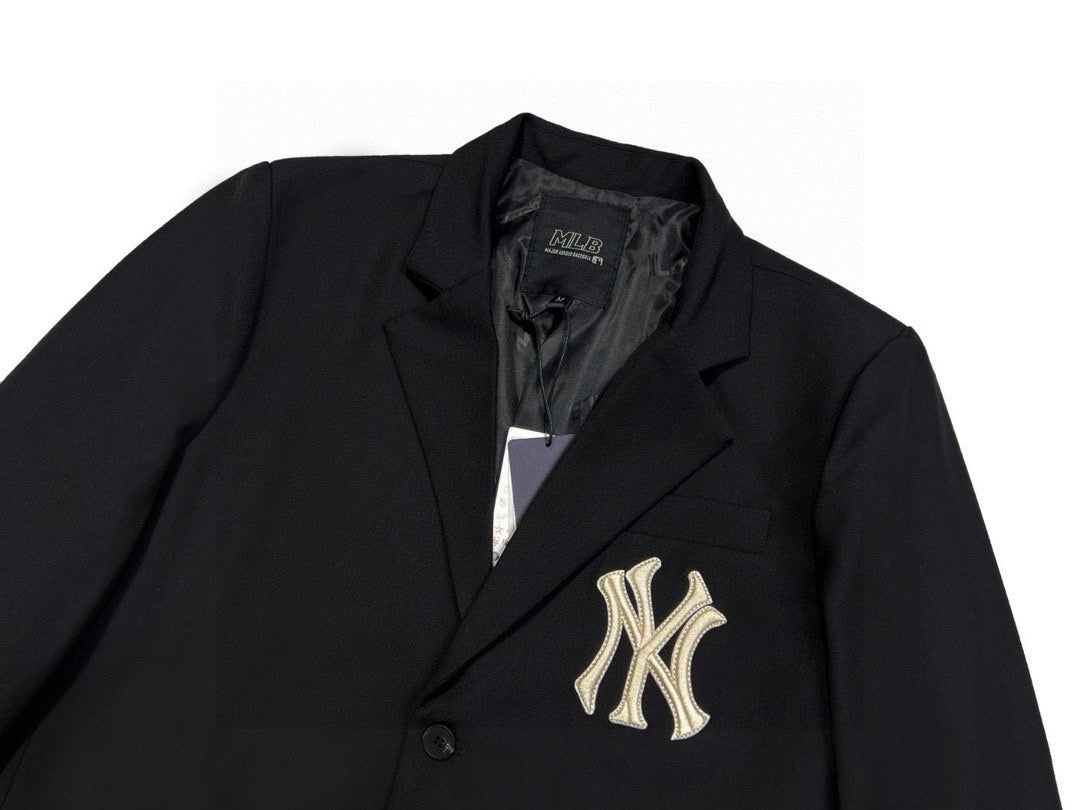 MLB New York Yankees NY Logo Embroidered Blazer – Unisex Tailored Fit Suit Jacket