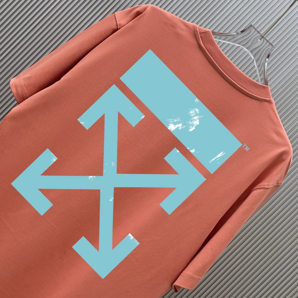 Off-White Diagonal Arrow Embroidered Heavyweight Crewneck T-Shirt