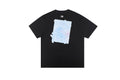 MLB Korea Unisex Watercolor Graffiti Graphic T‑Shirt, Small Chest Logo & Large Back Square Print Crew Neck Casual Tee for Men Women`