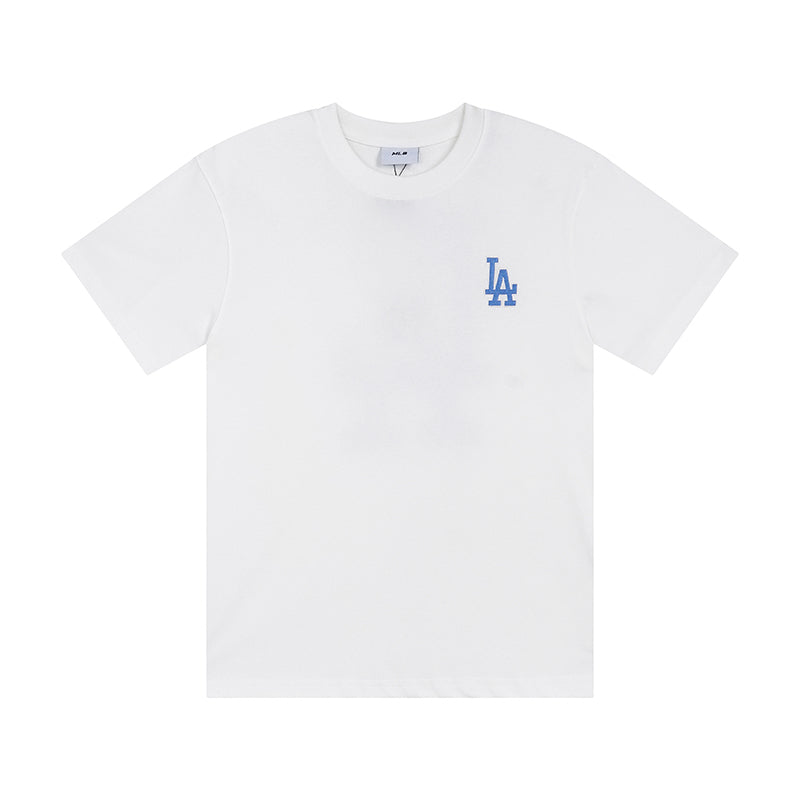 MLB Korea Unisex Monogram Fill Big Logo Crew Neck Short‑Sleeve T‑Shirt`