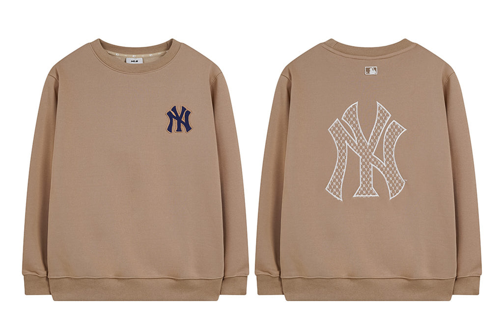 MLB New York Yankees NY Logo Embroidered Crewneck Fleece Sweatshirt – Multi-Color Collection