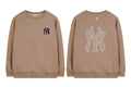 MLB New York Yankees NY Logo Embroidered Crewneck Fleece Sweatshirt – Multi-Color Collection