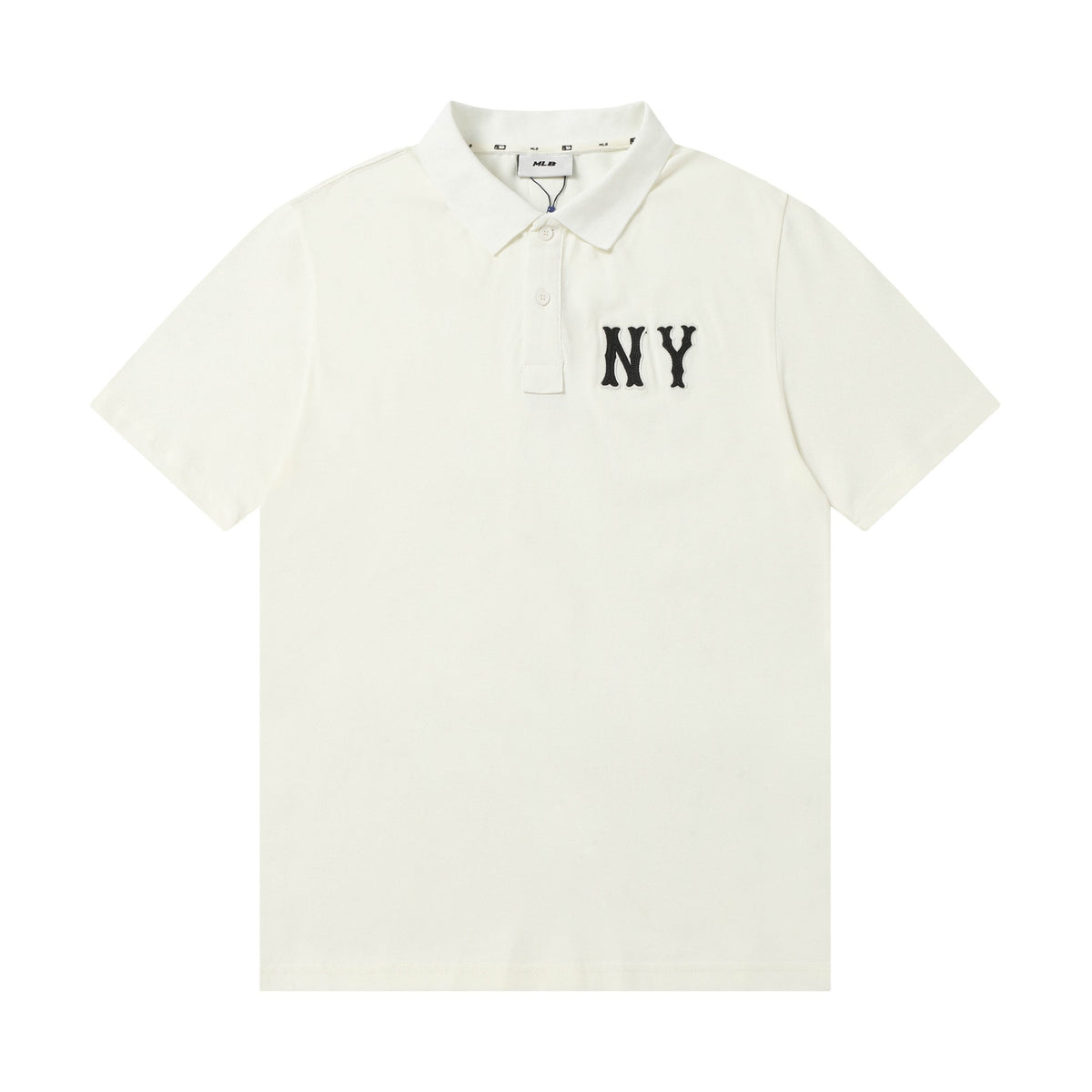 MLB Korea Unisex NY Logo Short‑Sleeve Polo Shirt`