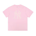 MLB Korea Unisex Monogram Logo Short Sleeve T‑Shirt, Small Chest Logo & Large Back Monogram Graphic Crew Neck Casual Tee for Men Women`