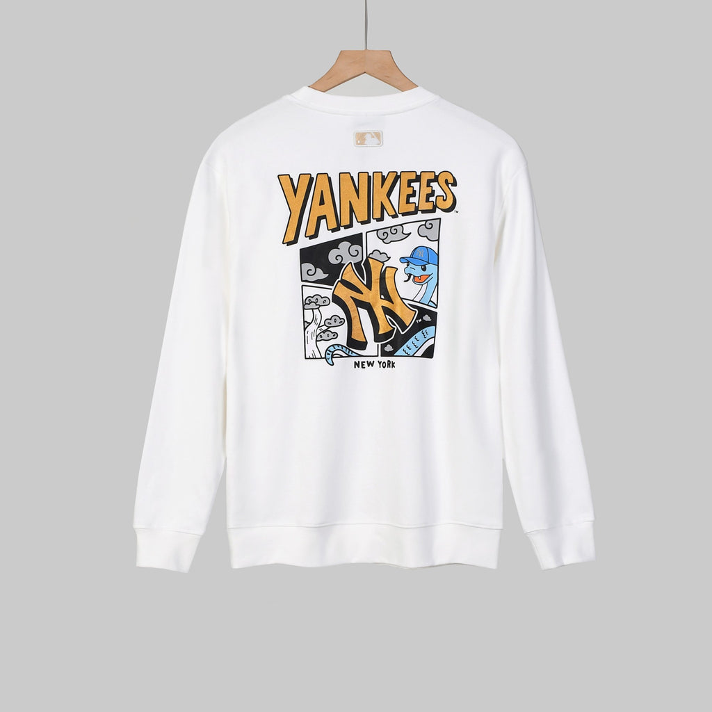 MLB New York Yankees Graphic Print Embroidered Crewneck Sweatshirt