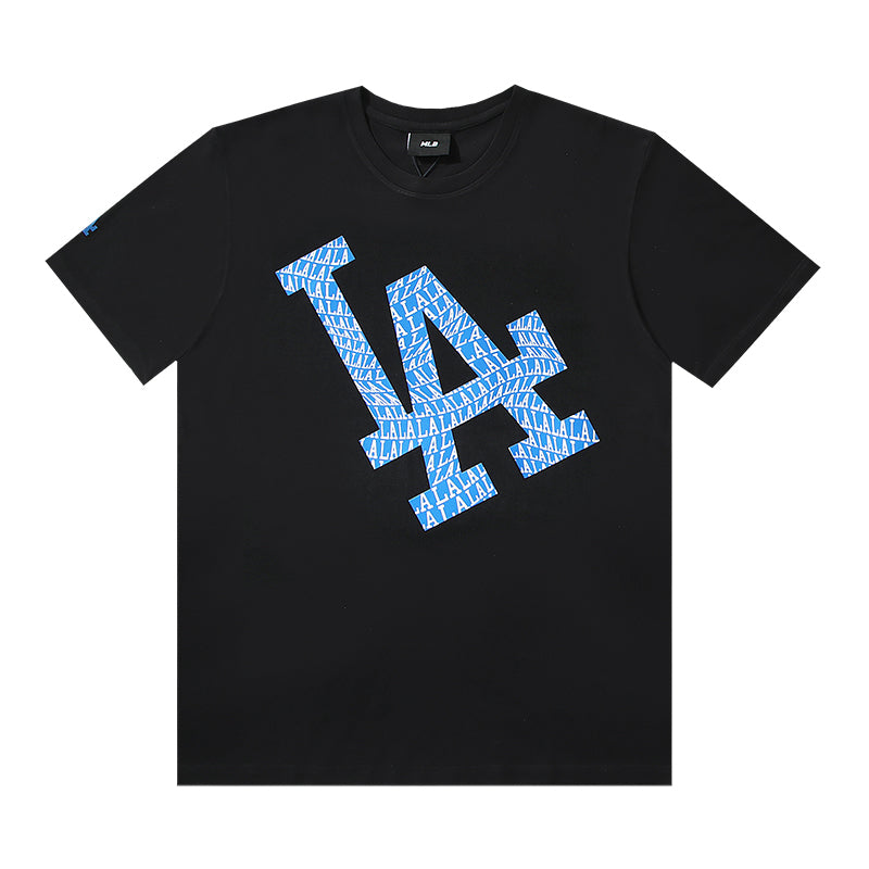MLB LA Dodgers Twisted Embroidered Print Pure Cotton T-Shirt