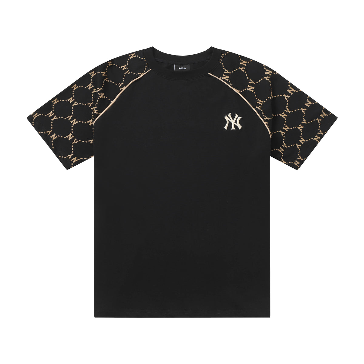 MLB Unisex Couple Casual T-Shirt – Diamond Monogram Vintage Round Neck Pure Cotton Short Sleeve