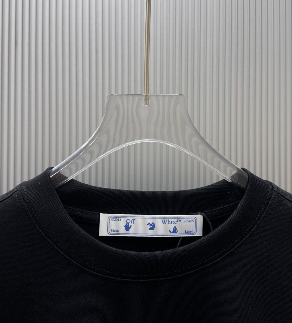 Off-White Arrow Cat Graphic Print Heavyweight Crewneck T-Shirt