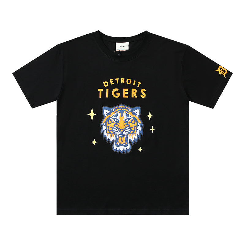 MLB Detroit Tigers Mascot Embroidered Graphic Pure Cotton T-Shirt