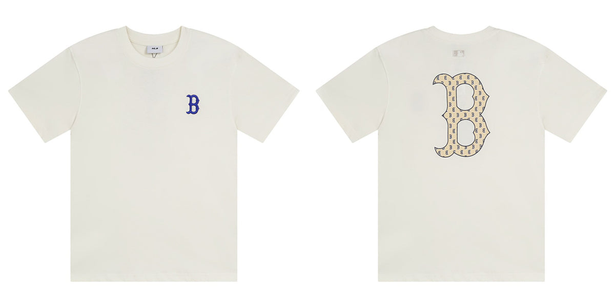 MLB Korea Monogram Fill Team Logo Crew Neck Short‑Sleeve T‑Shirt`