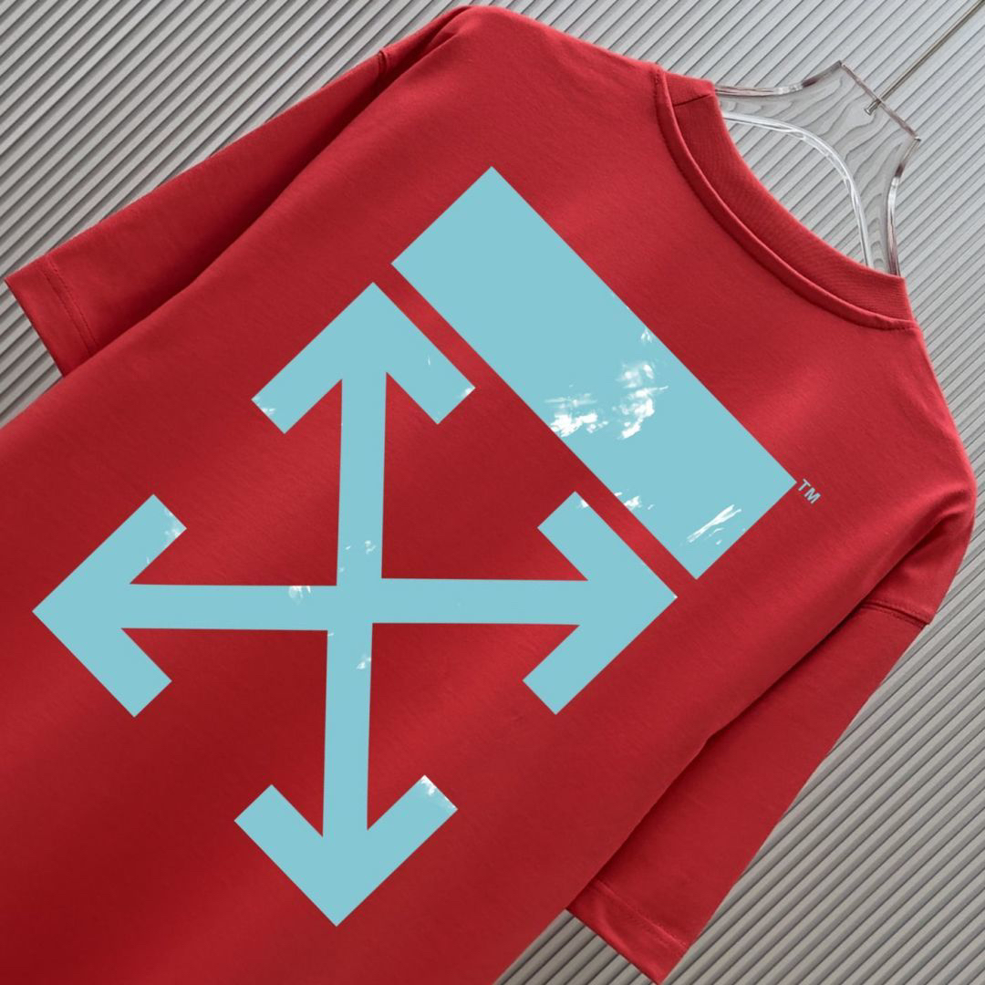 Off-White Diagonal Arrow Embroidered Heavyweight Crewneck T-Shirt