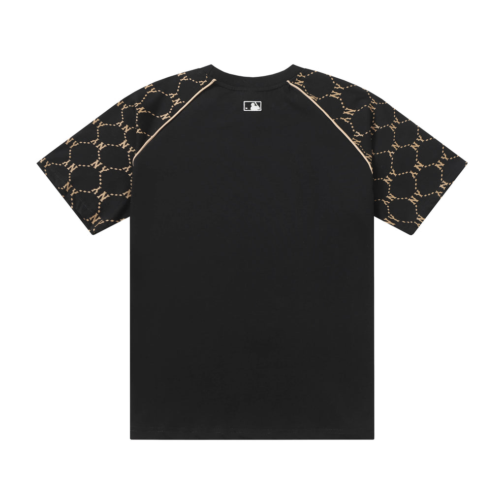 MLB Unisex Couple Casual T-Shirt – Diamond Monogram Vintage Round Neck Pure Cotton Short Sleeve