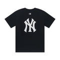 MLB Korea Monogram Pattern NY Logo Crew Neck Short‑Sleeve T‑Shirt`