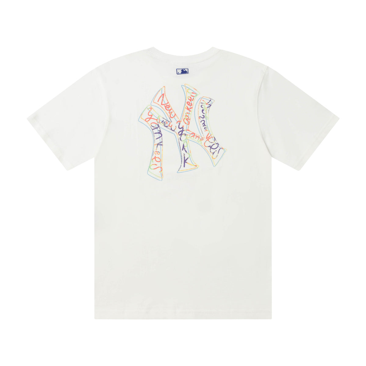 MLB Korea Graffiti Art Team Logo Crew Neck Short‑Sleeve T‑Shirt`
