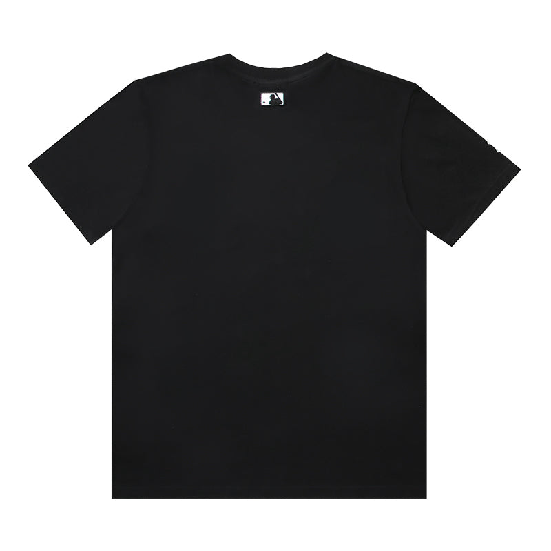 MLB Team Logo Embroidered Pure Cotton T-Shirt – Yankees & Red Sox Unisex Relaxed Fit Short Sleeve