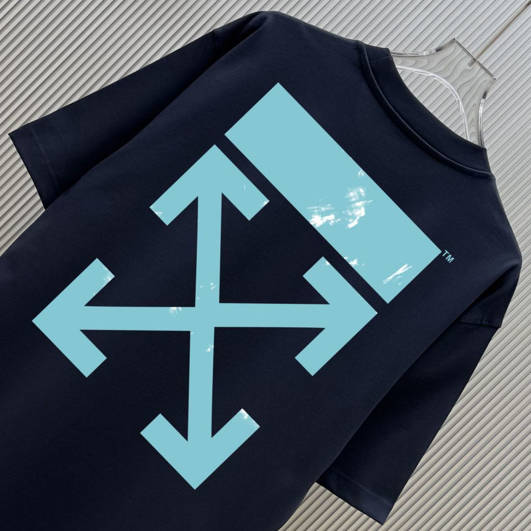 Off-White Diagonal Arrow Embroidered Heavyweight Crewneck T-Shirt