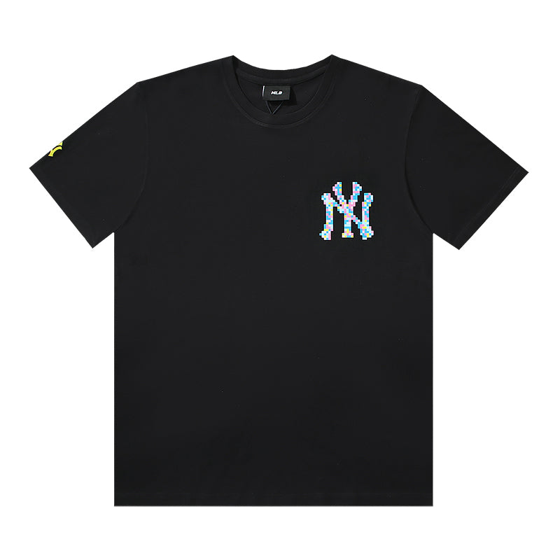 NY&MLB Embroidered Marque Print Pure Cotton T-Shirt