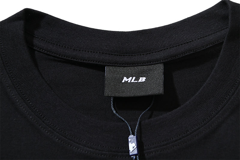 MLB NY&MLB Heavyweight 240GSM Oversized Logo Embroidered Long Sleeve Pure Cotton T-Shirt