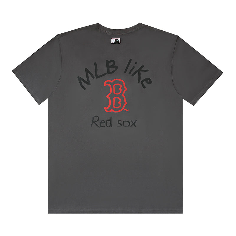 MLB New York Yankees Graffiti Embroidered Graphic Pure Cotton T-Shirt