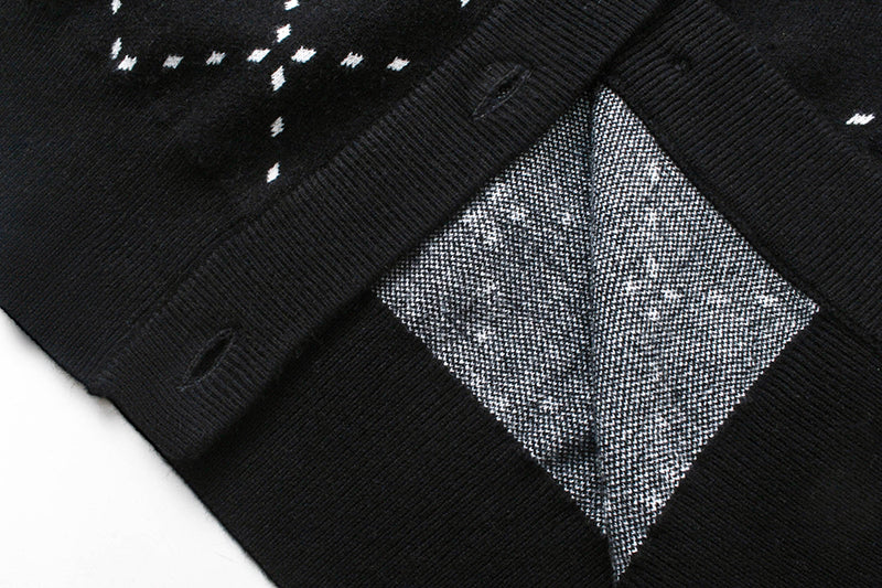 MLB New York Yankees NY Logo Diamond Monogram Embroidered Knit Cardigan – Unisex Fall Winter