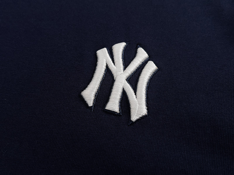 MLB Korea Unisex Bandana Paisley NY Graphic Crew Neck Short‑Sleeve T‑Shirt`