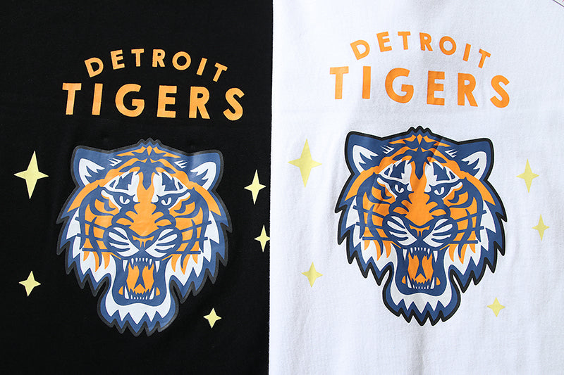 MLB Detroit Tigers Mascot Embroidered Graphic Pure Cotton T-Shirt