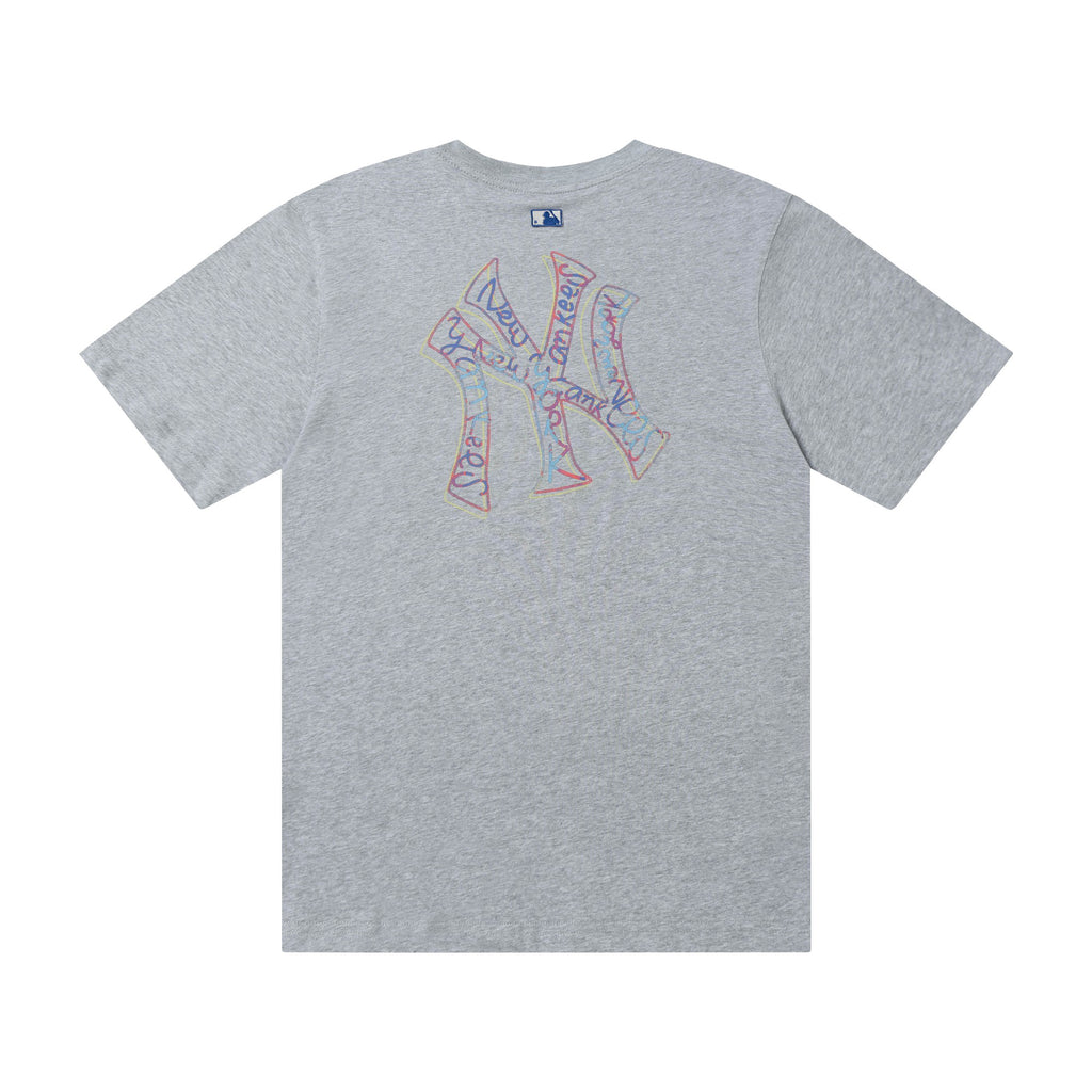 MLB Korea Graffiti Art Team Logo Crew Neck Short‑Sleeve T‑Shirt`